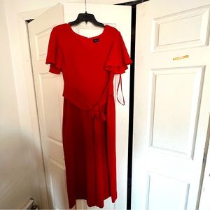 Red jumpsuit Tahari size 14